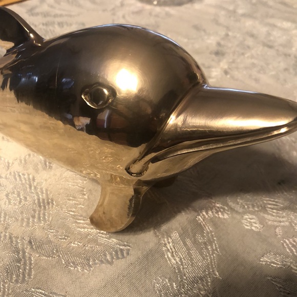 Vintage Brass Dolphin - Picture 4 of 14